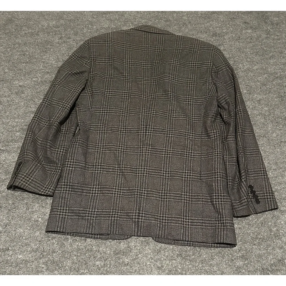 VTG Valentino Mens Glen Plaid Blazer Virgin Wool Neiman Marcus Made In Italy 39R